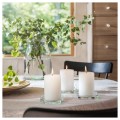 IKEA ADLAD Блочная ароматическая свеча, Скандинавские леса / белый, 30 годин 00502313 005.023.13
