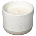 IKEA ÄDELTUJA Ароматическая свеча / керамический контейнер, огурец и лайм/белый, 25 часов 00548028 | 005.480.28