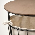IKEA ÄNGESBYN Столик с отделениями для хранения, черный / сосна морилка светло-коричневая, 43 см 00497806 004.978.06