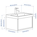 IKEA ÄNGSJÖN / BACKSJÖN Шкаф для мойки с ящиком / мойкой / смесителем, имитация дуба, 60x48x39 см 49514022 | 495.140.22