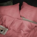 IKEA ÄNGSLILJA ЭНГСЛИЛЬЯ Пододеяльник и 2 наволочки, темно-розовый, 200x200/50x60 см 50537621 505.376.21