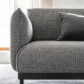IKEA ÄPPLARYD ЭППЛАРЮД 3-местный диван с козеткой, Lejde серо-черный 69418067 694.180.67