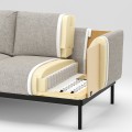 IKEA ÄPPLARYD ЭППЛАРЮД 3-местный диван с козеткой, Lejde светло-серым 09418051 094.180.51