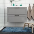 IKEA ALMTJÄRN АЛЬМТЬЕРН Коврик для ванной, синий, 60x90 см 20545199 205.451.99