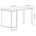 IKEA ANFALLARE АНФАЛЛАРЕ / ALEX АЛЕКС Письменный стол, бамбук / белый 59521668 595.216.68