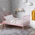 IKEA MINNEN МИННЕН Раздвижная кровать, светло-розовый, 80x200 см 10503388 105.033.88