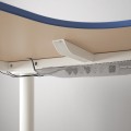 IKEA BEKANT БЕКАНТ Углов письменный стол левый / регулируемая высота, линолеум синий / белый, 160x110 см 79282313 792.823.13