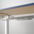 IKEA BEKANT БЕКАНТ Письменный стол с регулировкой высоты, линолеум синий / белый, 160x80 см 09282199 092.821.99