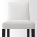 IKEA BERGMUND БЕРГМУНД Табурет барный со спинкой, черный / Inseros белый, 62 см 79384694 793.846.94