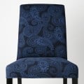 IKEA INGATORP ИНГАТОРП / BERGMUND БЕРГМУНД Стол и 4 стула, черный / Kvillsfors темно-синий / синий, 110/155 см 79428952 794.289.52