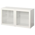 IKEA BESTÅ БЕСТО Шкаф-витрина, белый / Sindvik белое стекло прозрачное, 120x40x64 см 89047669 890.476.69