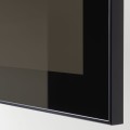 IKEA BESTÅ БЕСТО Комбинация для ТВ / стеклянные двери, черно-коричневый / Selsviken глянцевый / бежевое дымчатое стекло, 300x42x211 см 09406717 | 094.067.17