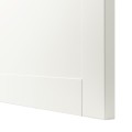 IKEA BESTÅ БЕСТО Комбинация для ТВ / стеклянные двери, белый / Hanviken белый стекло прозрачное, 300x42x211 см 39406725 | 394.067.25