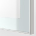 IKEA BESTÅ БЕСТО Комбинация для ТВ / стеклянные двери, под беленый дуб / Selsviken глянцевое белое прозрачное стекло, 180x42x192 см 89488790 894.887.90