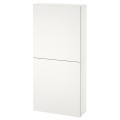 IKEA BESTÅ БЕСТО Навесной шкаф с 2 дверями, белый / Laxviken белый, 60x22x128 см 29421972 294.219.72