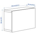 IKEA BESTÅ БЕСТО Комбинация настенных шкафов, белый / Sindvik белое стекло прозрачное, 60x22x38 см 79429225 | 794.292.25