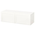 IKEA BESTÅ БЕСТО Комбинация настенных шкафов, белый / Hanviken белый, 120x42x38 см 29439854 294.398.54