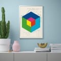 IKEA BILD БИЛЬД Постер, цветные блоки, 50x70 см 90521637 | 905.216.37
