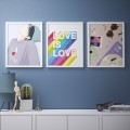 IKEA BILD БИЛЬД Постер, любовь есть любовь, 40x50 см 90527451 | 905.274.51