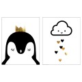 IKEA BILD БИЛЬД Постер, милые пингвины, 40x50 см 70521643 705.216.43