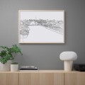 IKEA BILD БИЛЬД Постер, белая панорама Берлина, 70x50 см 50511800 | 505.118.00