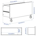IKEA BILLY БИЛЛИ Ящик, белый / с колесами, 80x28x43 см 20521693 205.216.93