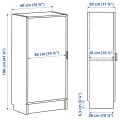IKEA BILLY / HÖGBO Комбинация стеллажей стеклянные двери, черная имитация дуба / черный, 40x30x106 см 29494548 294.945.48