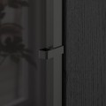 IKEA BILLY / HÖGBO Стеллаж со стеклянными дверьми, черная имитация дуб, 80x30x202 см 79484387 794.843.87