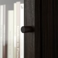 IKEA BILLY / OXBERG Книжный шкаф со стеклянной дверью / надставкой, темно-коричневая имитация дуб, 40x30x237 см 39483361 394.833.61