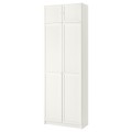 IKEA BILLY БИЛЛИ / OXBERG ОКСБЕРГ Стеллаж с надставкой / дверями, белый, 80x42x237 cм 49424837 494.248.37