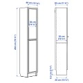 IKEA BILLY / OXBERG Стеллаж с дверями, коричневый орех, 40x30x202 см 49563135 | 495.631.35