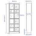 IKEA BILLY / OXBERG Стеллаж со стеклянными дверьми, имитация дуба, 80x30x202 см 99483320 994.833.20