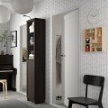 IKEA BILLY / OXBERG Стеллаж панельные / стеклянные двери, темно-коричневая имитация дуб, 40x30x202 см 99483339 994.833.39