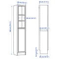 IKEA BILLY / OXBERG Стеллаж панельные / стеклянные двери, темно-коричневая имитация дуб, 40x30x202 см 99483339 994.833.39