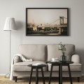 IKEA BJÖRKSTA БЬЁРКСТА Картина с рамой, Манхэттенский мост / черный, 118x78 см 49384855 | 493.848.55