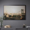 IKEA BJÖRKSTA БЬЁРКСТА Картина с рамой, Манхэттенский мост / черный, 118x78 см 49384855 | 493.848.55