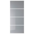 IKEA BJÖRNÖYA БЬЁРНОЙА 4 панели для рамы раздвижной двери, серый эффект тонирования, 100x236 см 70480751 | 704.807.51