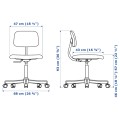 IKEA HAUGA/BLECKBERGET ХАУГА/БЛЕКБЕРГЕТ Комбинация cтол / шкаф, и вращающееся кресло серый 09436502 094.365.02