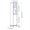 IKEA BOASTAD Шкаф высокий, чёрный / глазчатый дуб, 41x185 см 50507006 | 505.070.06