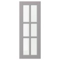 IKEA BODBYN БУДБИН Стеклянная дверь, серый, 30x80 см 80485036 | 804.850.36