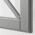 IKEA BODBYN БУДБИН Стеклянная дверца с переплетом, серый, 40x40 см 70485051 | 704.850.51