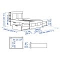 IKEA BRIMNES БРИМНЭС Набор мебели для спальни 3 шт, белый, 180x200 см 69495683 | 694.956.83