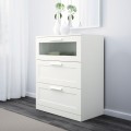 IKEA BRIMNES БРИМНЭС Набор мебели для спальни 3 шт, белый, 160x200 см 69483393 694.833.93