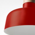IKEA BUNKEFLO Подвесной светильник, красный/береза, 36 см 20559172 205.591.72