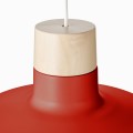 IKEA BUNKEFLO Подвесной светильник, красный/береза, 36 см 20559172 205.591.72