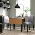 IKEA DANDERYD ДАНДЕРИД Стол и 2 стула, сосна черный / Vissle серый, 74 / 134х80 см 09483937 094.839.37