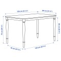 IKEA DANDERYD / EBBALYCKE Стол и 4 стула, черный / Idekulla бежевый, 130 см 59560117 | 595.601.17