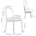 IKEA DANDERYD / EBBALYCKE Стол и 2 стула, шпон белого дуба / Idekulla бежевый, 74/134x80 см 89560106 | 895.601.06