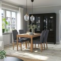 IKEA EKEDALEN ЭКЕДАЛЕН / BERGMUND БЕРГМУНД Стол и 4 стула, имитация дуба / Gunnared серый, 120/180 см 79408478 | 794.084.78