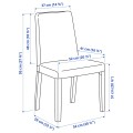 IKEA NORDVIKEN / BERGMUND Стол и 4 стула, черный / Ryrane темно-синий, 152/223 см 39408282 | 394.082.82